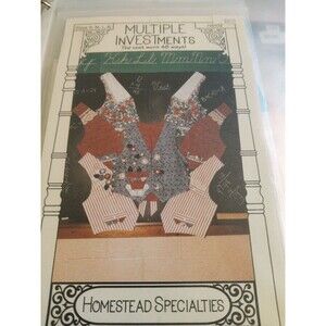 1996 UNCUT HomesteadSpecialties Sewing Pattern HS102 "Multiple InVESTments" S-XL